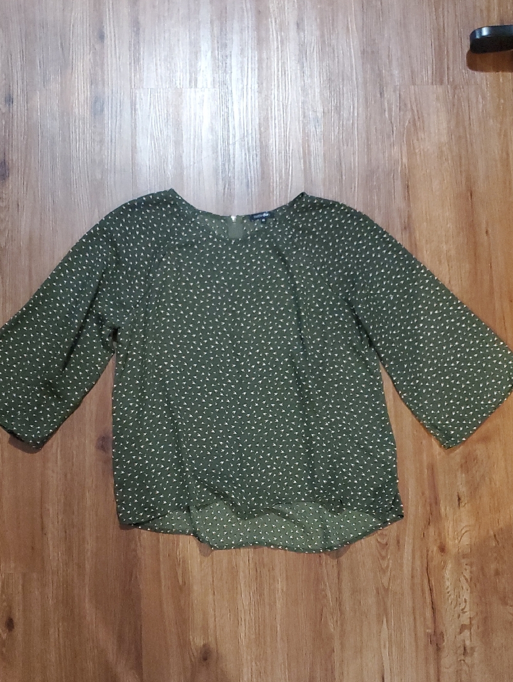 LAST CHANCE Papermoon Olive Green Printed 3/4 Sleeve Blouse